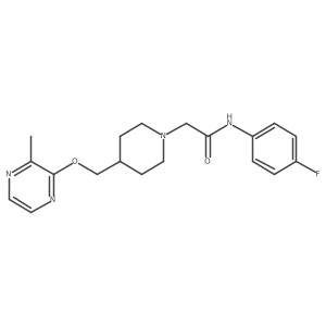 N-(4-fluorophenyl)-2-(4-{[(3-methylpyrazin-2-yl)oxy]methyl}piperidin-1-yl)acetamide结构式