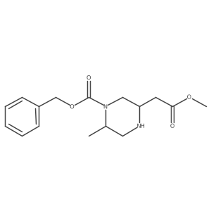 Benzyl 5-(2-methoxy-2-oxoethyl)-2-methylpiperazine-1-carboxylate结构式