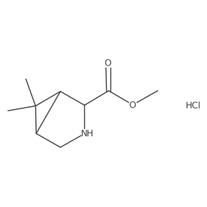 methyl (1S,2R,5R)-6,6-dimethyl-3-azabicyclo[3.1.0]hexane-2-carboxylate;hydrochloride结构式