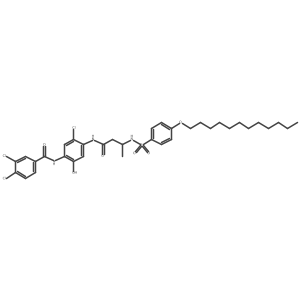 3,4-Dichloro-N-[5-chloro-4-[[3-[[[4-(dodecyloxy)phenyl]sulfonyl]amino]-1-oxobutyl]amino]-2-hydroxyphenyl]benzamide结构式