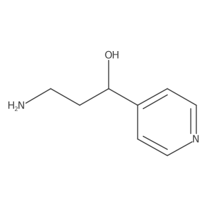 (1R)-3-amino-1-(pyridin-4-yl)propan-1-ol结构式