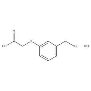 2-[3-(Aminomethyl)phenoxy]acetic acid hydrochloride结构式