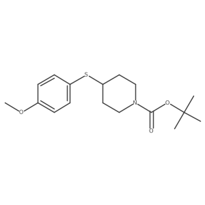Tert-butyl 4-(4-methoxyphenyl)sulfanylpiperidine-1-carboxylate结构式
