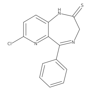 7-Chloro-1,3-dihydro-5-phenyl-2H-pyrido[3,2-e]-1,4-diazepine-2-thione结构式