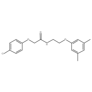 2-(4-chlorophenoxy)-N-[2-(3,5-dimethylphenoxy)ethyl]acetamide结构式