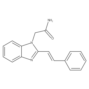 (E)-2-(2-styryl-1H-benzo[d]imidazol-1-yl)acetamide结构式