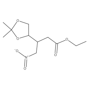 2,3-Dideoxy-4,5-O-(1-methylethylidene)-3-(nitromethyl)-L-threo-pentonic Acid Ethyl Ester结构式