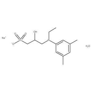 Sodium 3-((3,5-dimethylphenyl)(ethyl)amino)-2-hydroxypropane-1-sulfonate hydrate结构式