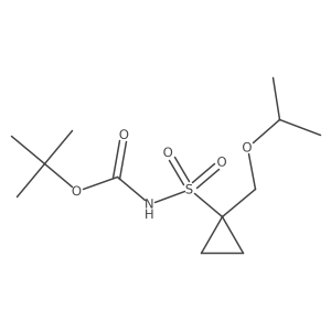 tert-butyl N-[1-(propan-2-yloxymethyl)cyclopropyl]sulfonylcarbamate Structure