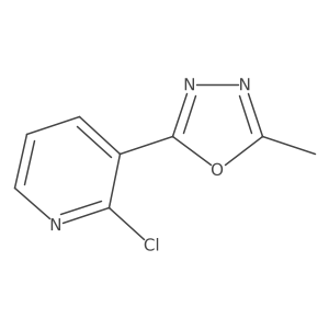 2-Chloro-3-(5-methyl-1,3,4-oxadiazol-2-yl)pyridine Structure