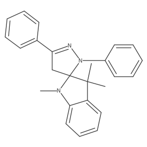 1,3,3-Trimethyl-2',5'-diphenyl-2',4'-dihydrospiro[indoline-2,3'-pyrazole] Structure