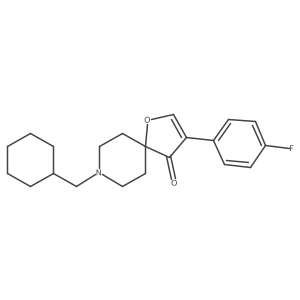 8-Cyclohexylmethyl-3-(4-fluoro-phenyl)-1-oxa-8-aza-spiro[4.5]dec-2-en-4-one; hydrochloride结构式