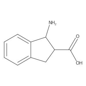 (1S,2R)-1-amino-2,3-dihydro-1H-indene-2-carboxylic acid结构式