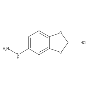 1,3-Benzodioxol-5-ylhydrazine hydrochloride结构式