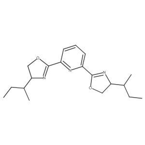 2,6-Bis((4S)-4-(sec-butyl)-4,5-dihydrooxazol-2-yl)pyridine结构式