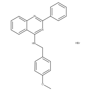 N-(4-Methoxybenzyl)-2-phenylquinazolin-4-amine hydrobromide结构式