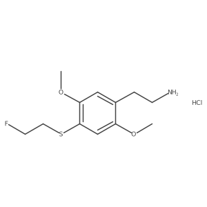 2,5-Dimethoxy-4-(2-fluoroethylthio)phenethylamine hydrochloride结构式
