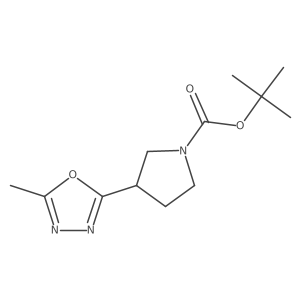 Tert-butyl 3-(5-methyl-1,3,4-oxadiazol-2-YL)pyrrolidine-1-carboxylate Structure
