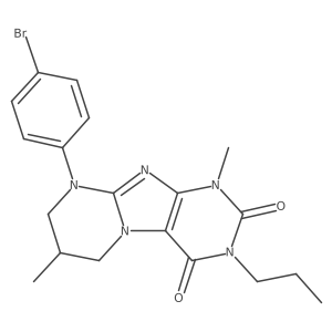 9-(4-bromophenyl)-1,7-dimethyl-3-propyl-6,7,8,9-tetrahydropyrimido[2,1-f]purine-2,4(1H,3H)-dione结构式