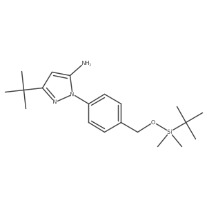3-tert-Butyl-1-(4-((tert-butyldimethylsilyloxy)methyl)phenyl)-1H-pyrazol-5-amine Structure