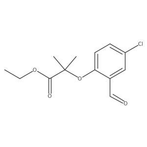 Ethyl 2-(4-chloro-2-formylphenoxy)-2-methylpropanoate结构式