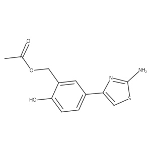 5-(2-Amino-1,3-thiazol-4-yl)-2-hydroxybenzyl acetate Structure