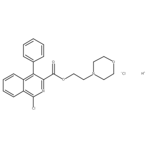 1-Chloro-4-phenyl-3-isoquinolinecarboxylic acid 2-morpholinoethyl ester hydrochloride结构式