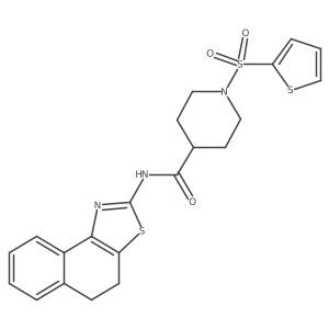 N-(4,5-dihydronaphtho[1,2-d]thiazol-2-yl)-1-(thiophen-2-ylsulfonyl)piperidine-4-carboxamide结构式