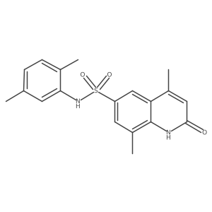 N-(2,5-dimethylphenyl)-4,8-dimethyl-2-oxo-1,2-dihydroquinoline-6-sulfonamide结构式