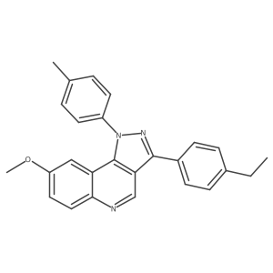 3-(4-ethylphenyl)-8-methoxy-1-(4-methylphenyl)-1H-pyrazolo[4,3-c]quinoline结构式