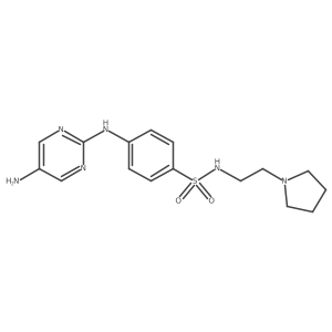 4-(5-Amino-pyrimidin-2-ylamino)-N-(2-pyrrolidin-1-yl-ethyl)-benzenesulfonamide结构式