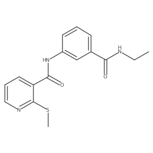 N-[3-(ethylcarbamoyl)phenyl]-2-(methylsulfanyl)pyridine-3-carboxamide结构式