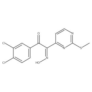 (2Z)-1-(3,4-dichlorophenyl)-2-(N-hydroxyimino)-2-[2-(methylsulfanyl)pyrimidin-4-yl]ethan-1-one结构式