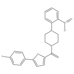 (5-(4-Fluorophenyl)furan-2-yl)(4-(2-nitrophenyl)piperazin-1-yl)methanethione结构式