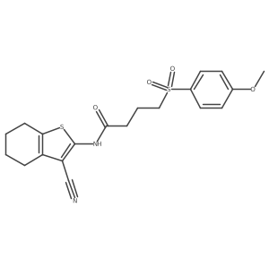 N-(3-cyano-4,5,6,7-tetrahydrobenzo[b]thiophen-2-yl)-4-((4-methoxyphenyl)sulfonyl)butanamide Structure