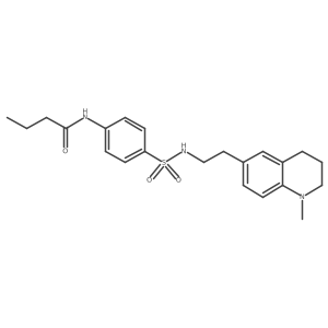 N-(4-(N-(2-(1-methyl-1,2,3,4-tetrahydroquinolin-6-yl)ethyl)sulfamoyl)phenyl)butyramide Structure