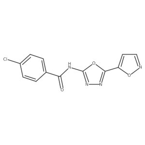 4-chloro-N-(5-(isoxazol-5-yl)-1,3,4-oxadiazol-2-yl)benzamide Structure