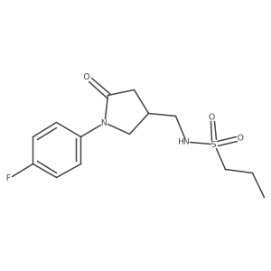 N-((1-(4-fluorophenyl)-5-oxopyrrolidin-3-yl)methyl)propane-1-sulfonamide结构式