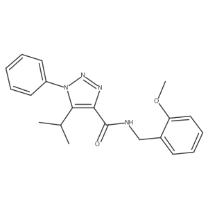 5-isopropyl-N-(2-methoxybenzyl)-1-phenyl-1H-1,2,3-triazole-4-carboxamide结构式