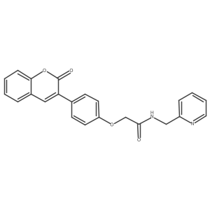 2-[4-(2-oxo-2H-chromen-3-yl)phenoxy]-N-(pyridin-2-ylmethyl)acetamide结构式