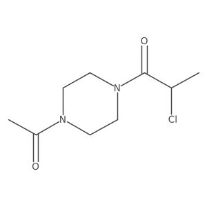 2-Chloro-1-(4-acetylpiperazin-1-yl)propan-1-one Structure