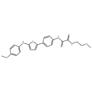 N1-(2-methoxyethyl)-N2-(4-(5-((4-methoxyphenyl)amino)-1,3,4-thiadiazol-2-yl)phenyl)oxalamide Structure