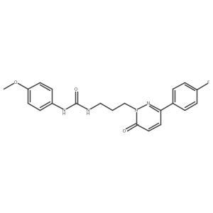 1-(3-(3-(4-fluorophenyl)-6-oxopyridazin-1(6H)-yl)propyl)-3-(4-methoxyphenyl)urea结构式