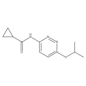 N-[6-(propan-2-ylsulfanyl)pyridazin-3-yl]cyclopropanecarboxamide结构式