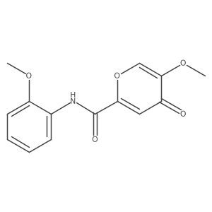 5-methoxy-N-(2-methoxyphenyl)-4-oxo-4H-pyran-2-carboxamide结构式