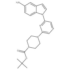 1,1-Dimethylethyl 4-[6-(5-amino-1H-indol-1-yl)-2-pyrazinyl]-1-piperazinecarboxylate结构式