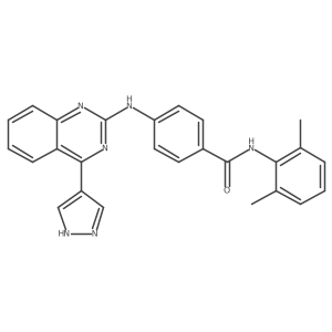 n-(2,6-Dimethylphenyl)-4-{[4-(1h-pyrazol-4-yl)quinazolin-2-yl]amino}benzamide Structure