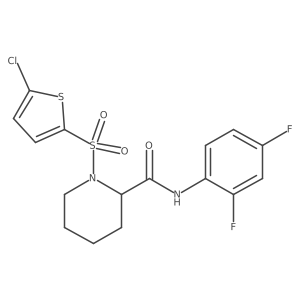 1-((5-chlorothiophen-2-yl)sulfonyl)-N-(2,4-difluorophenyl)piperidine-2-carboxamide Structure