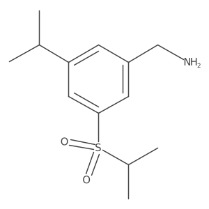 (3-Isopropyl-5-(isopropylsulfonyl)phenyl)methanamine结构式