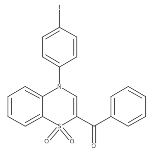 [4-(4-iodophenyl)-1,1-dioxido-4H-1,4-benzothiazin-2-yl](phenyl)methanone结构式